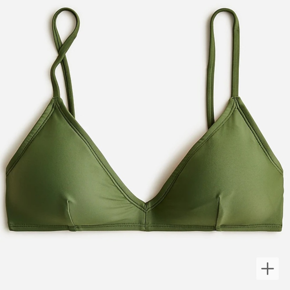 NWT J Crew Safari Green French Bikini Top Women’s 2X